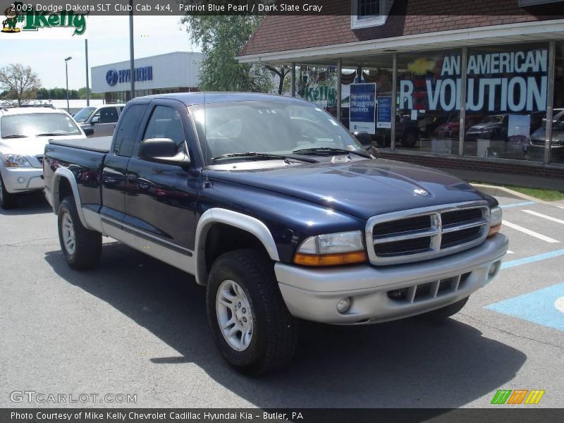 Patriot Blue Pearl / Dark Slate Gray 2003 Dodge Dakota SLT Club Cab 4x4
