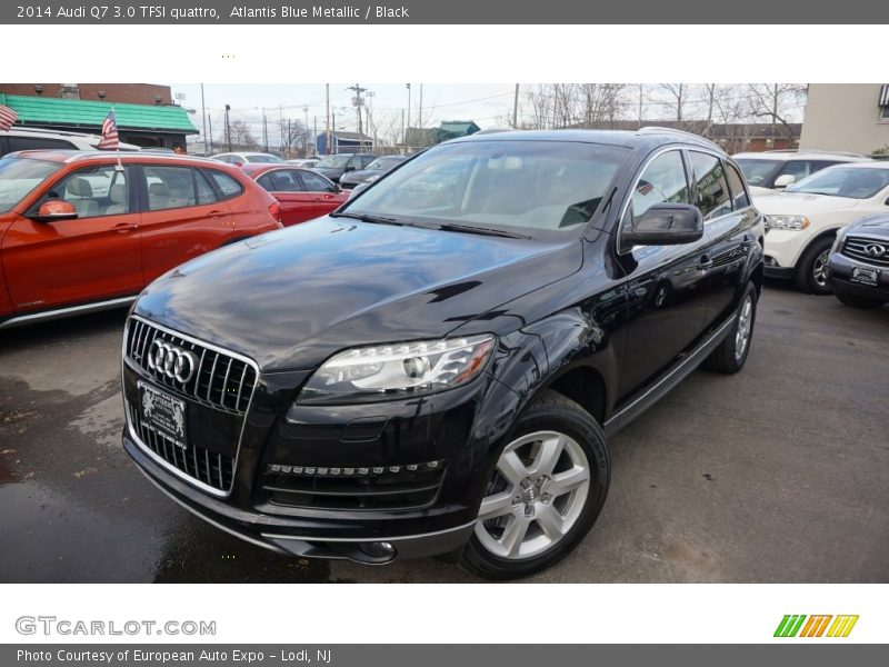 Atlantis Blue Metallic / Black 2014 Audi Q7 3.0 TFSI quattro