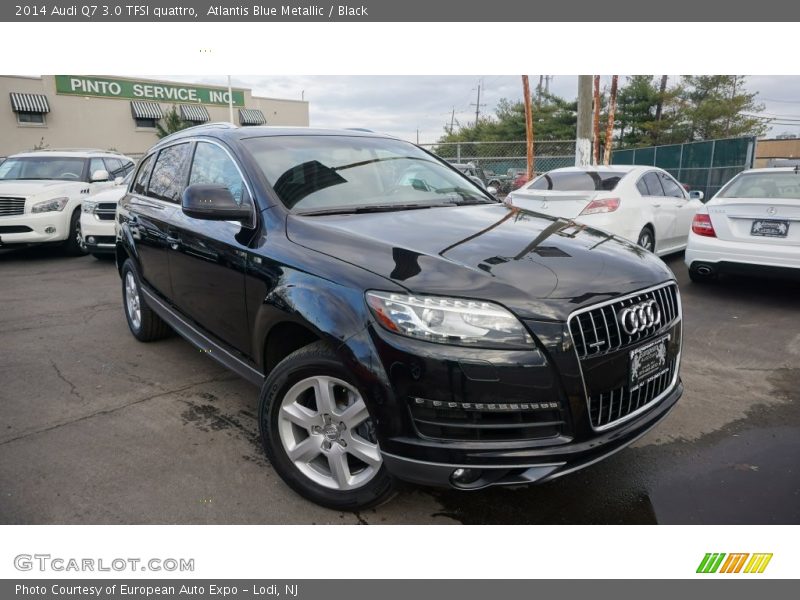 Atlantis Blue Metallic / Black 2014 Audi Q7 3.0 TFSI quattro