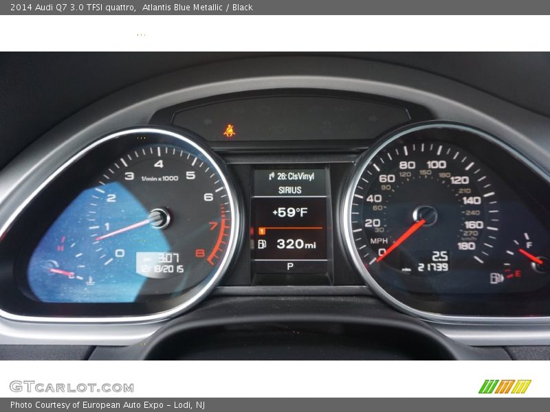 Atlantis Blue Metallic / Black 2014 Audi Q7 3.0 TFSI quattro