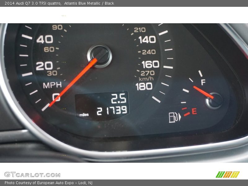 Atlantis Blue Metallic / Black 2014 Audi Q7 3.0 TFSI quattro