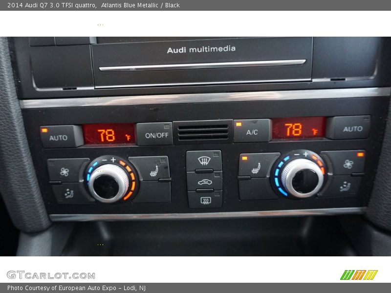 Atlantis Blue Metallic / Black 2014 Audi Q7 3.0 TFSI quattro