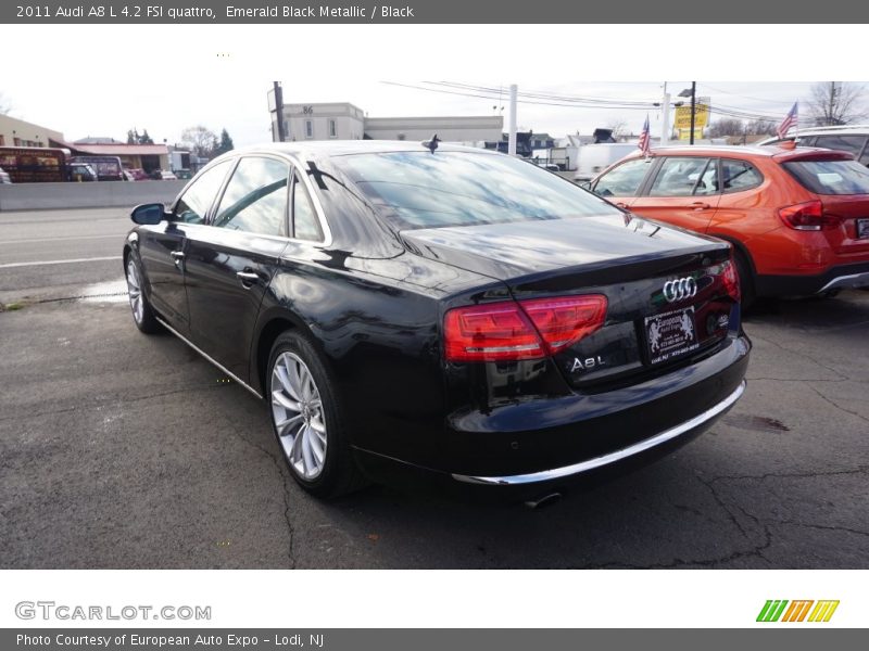 Emerald Black Metallic / Black 2011 Audi A8 L 4.2 FSI quattro