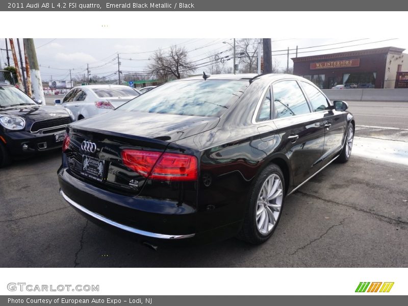 Emerald Black Metallic / Black 2011 Audi A8 L 4.2 FSI quattro