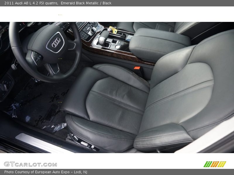 Emerald Black Metallic / Black 2011 Audi A8 L 4.2 FSI quattro