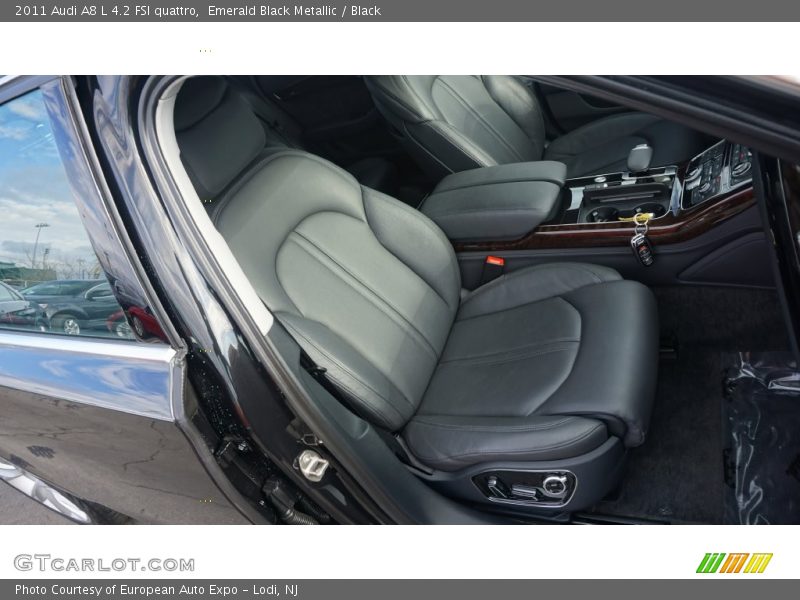 Emerald Black Metallic / Black 2011 Audi A8 L 4.2 FSI quattro