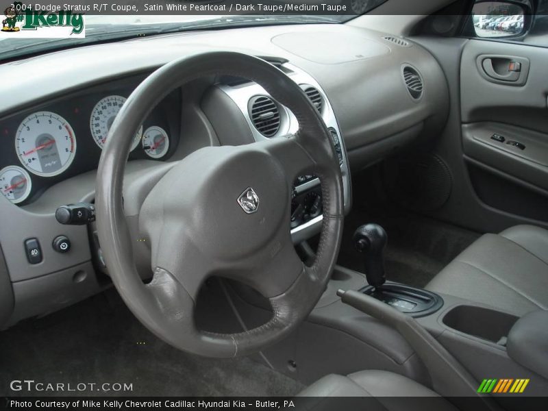 Satin White Pearlcoat / Dark Taupe/Medium Taupe 2004 Dodge Stratus R/T Coupe