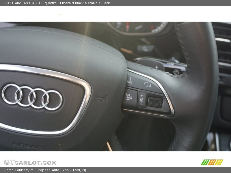 Emerald Black Metallic / Black 2011 Audi A8 L 4.2 FSI quattro