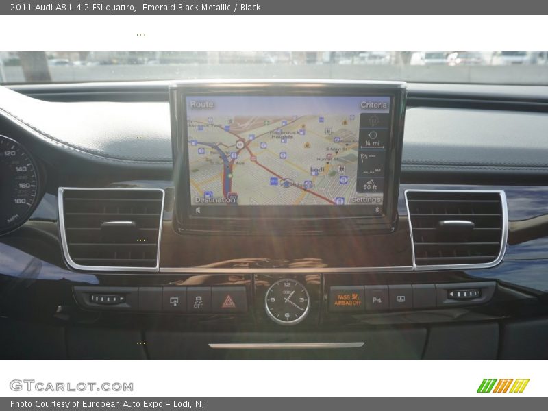 Emerald Black Metallic / Black 2011 Audi A8 L 4.2 FSI quattro