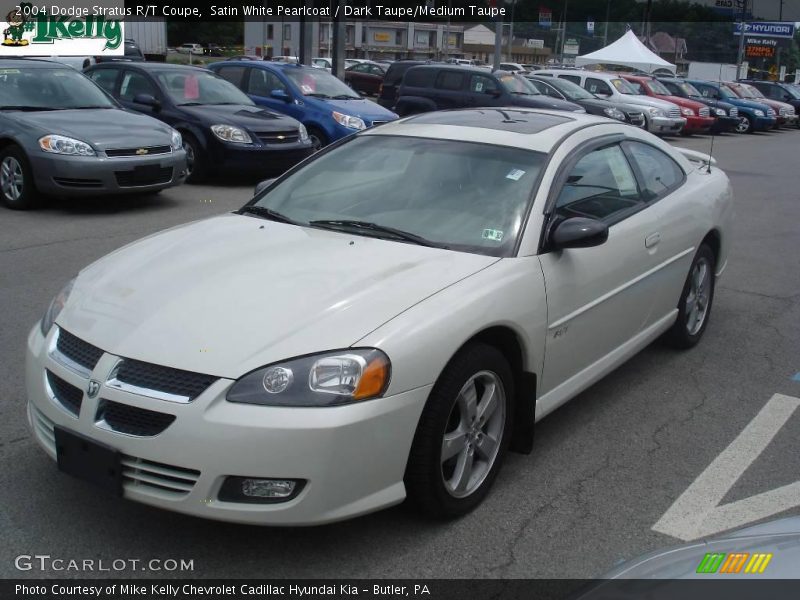 Satin White Pearlcoat / Dark Taupe/Medium Taupe 2004 Dodge Stratus R/T Coupe