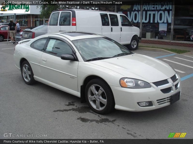 Satin White Pearlcoat / Dark Taupe/Medium Taupe 2004 Dodge Stratus R/T Coupe