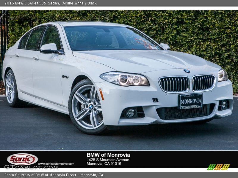 Alpine White / Black 2016 BMW 5 Series 535i Sedan