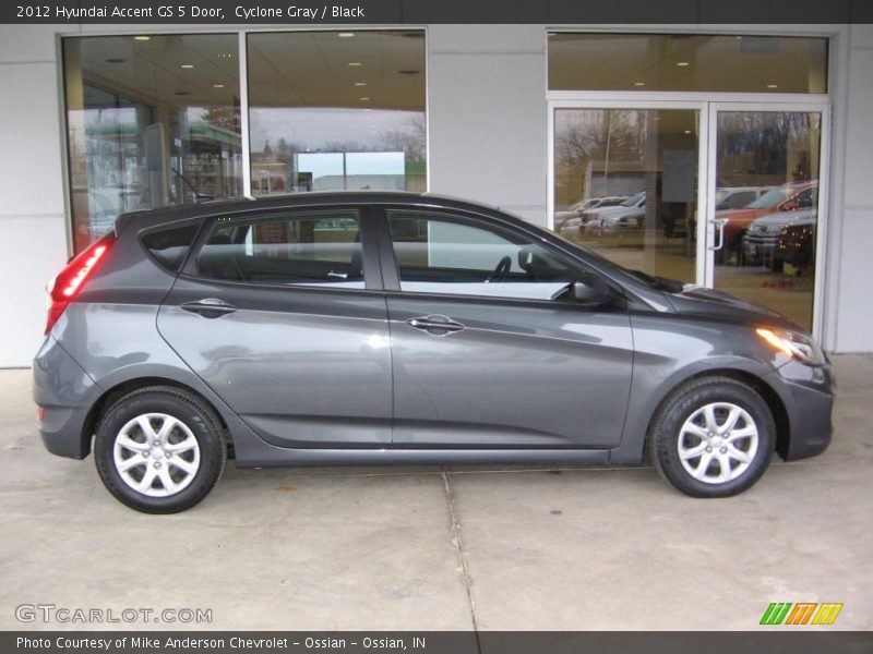 Cyclone Gray / Black 2012 Hyundai Accent GS 5 Door