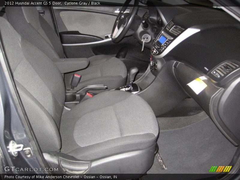 Cyclone Gray / Black 2012 Hyundai Accent GS 5 Door