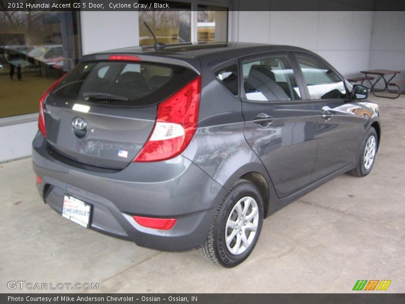 Cyclone Gray / Black 2012 Hyundai Accent GS 5 Door