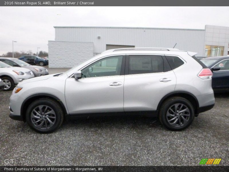 Brilliant Silver / Charcoal 2016 Nissan Rogue SL AWD