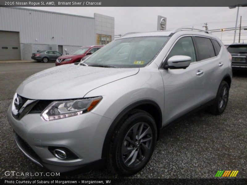 Brilliant Silver / Charcoal 2016 Nissan Rogue SL AWD