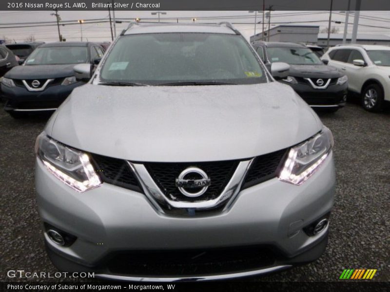 Brilliant Silver / Charcoal 2016 Nissan Rogue SL AWD
