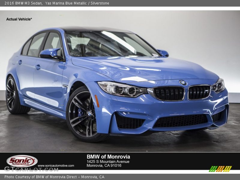 Yas Marina Blue Metallic / Silverstone 2016 BMW M3 Sedan