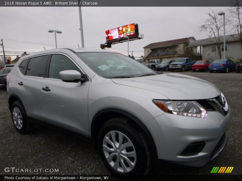 Brilliant Silver / Charcoal 2016 Nissan Rogue S AWD