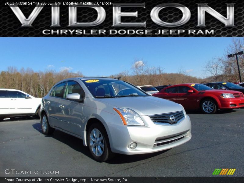 Brilliant Silver Metallic / Charcoal 2011 Nissan Sentra 2.0 SL