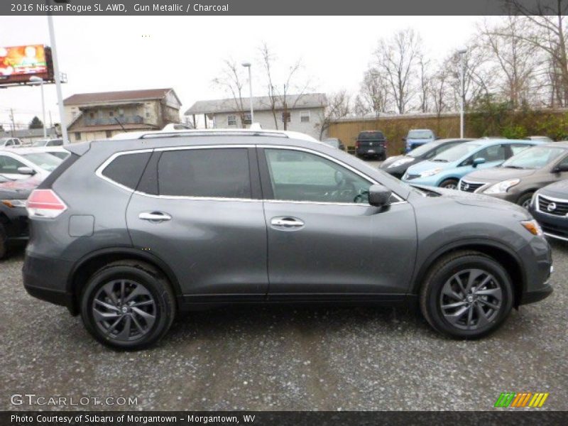 Gun Metallic / Charcoal 2016 Nissan Rogue SL AWD