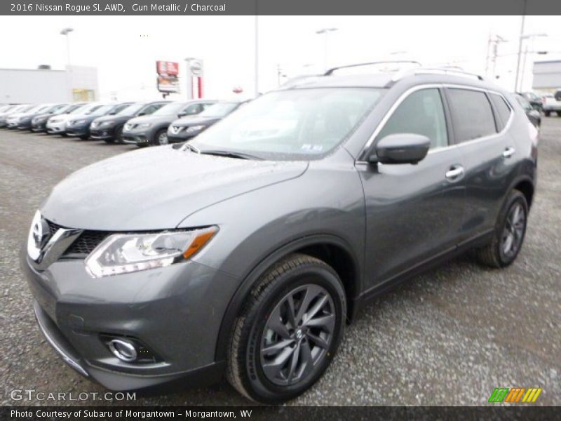 Gun Metallic / Charcoal 2016 Nissan Rogue SL AWD