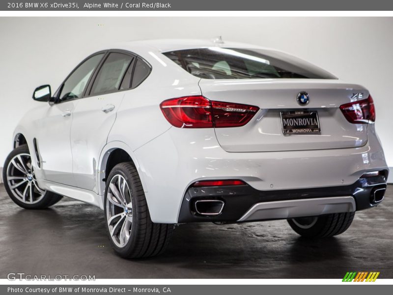 Alpine White / Coral Red/Black 2016 BMW X6 xDrive35i