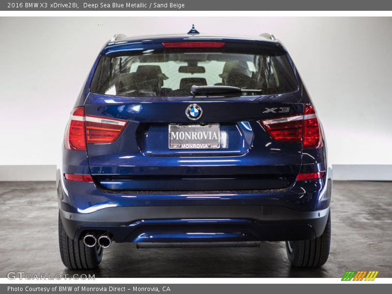 Deep Sea Blue Metallic / Sand Beige 2016 BMW X3 xDrive28i