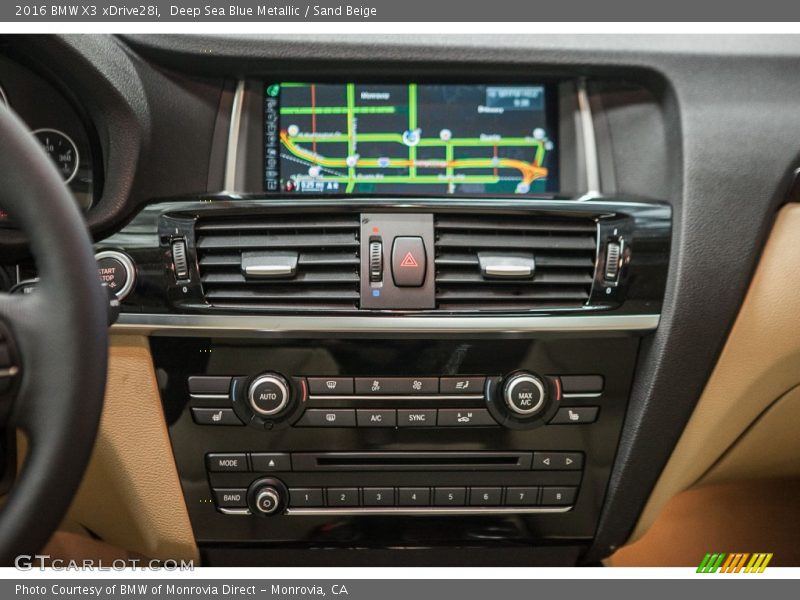Deep Sea Blue Metallic / Sand Beige 2016 BMW X3 xDrive28i