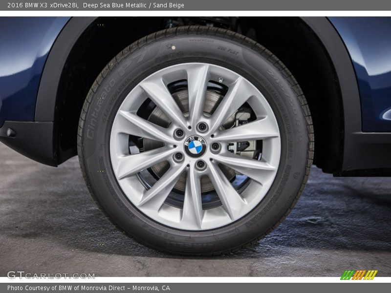 Deep Sea Blue Metallic / Sand Beige 2016 BMW X3 xDrive28i