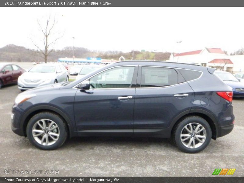 Marlin Blue / Gray 2016 Hyundai Santa Fe Sport 2.0T AWD