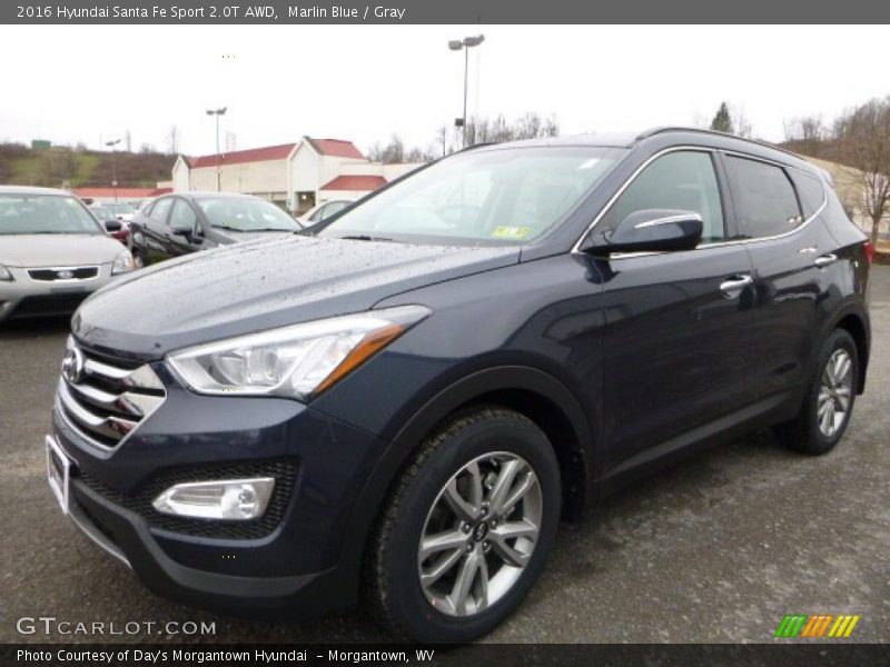 Marlin Blue / Gray 2016 Hyundai Santa Fe Sport 2.0T AWD