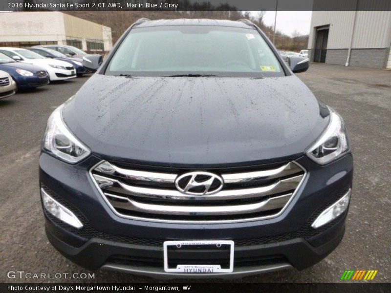 Marlin Blue / Gray 2016 Hyundai Santa Fe Sport 2.0T AWD