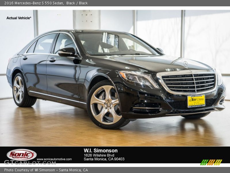 Black / Black 2016 Mercedes-Benz S 550 Sedan