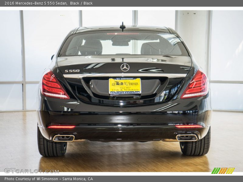 Black / Black 2016 Mercedes-Benz S 550 Sedan