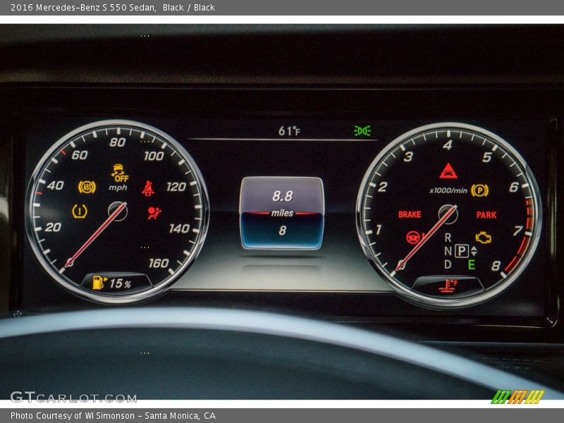 Black / Black 2016 Mercedes-Benz S 550 Sedan