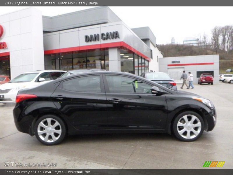 Black Noir Pearl / Beige 2012 Hyundai Elantra Limited