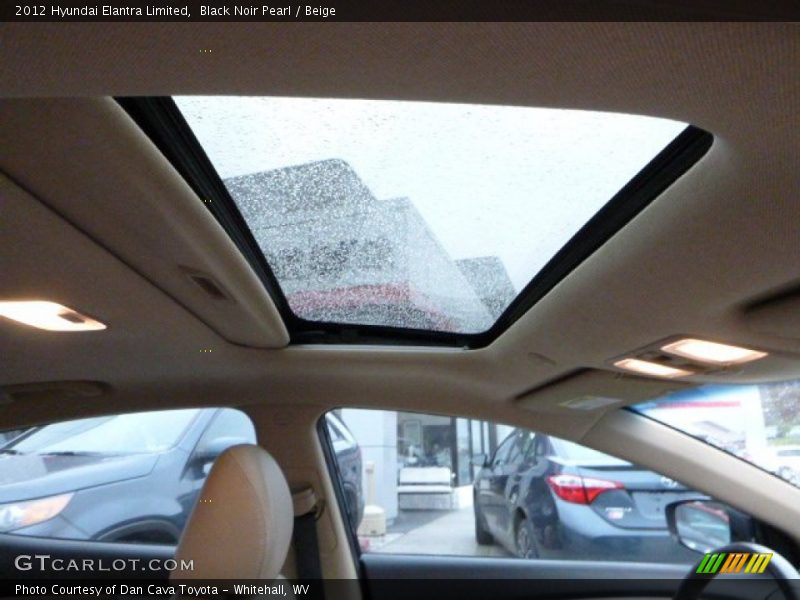 Black Noir Pearl / Beige 2012 Hyundai Elantra Limited
