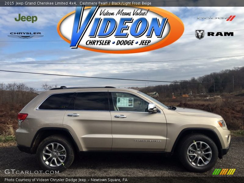 Cashmere Pearl / Black/Light Frost Beige 2015 Jeep Grand Cherokee Limited 4x4
