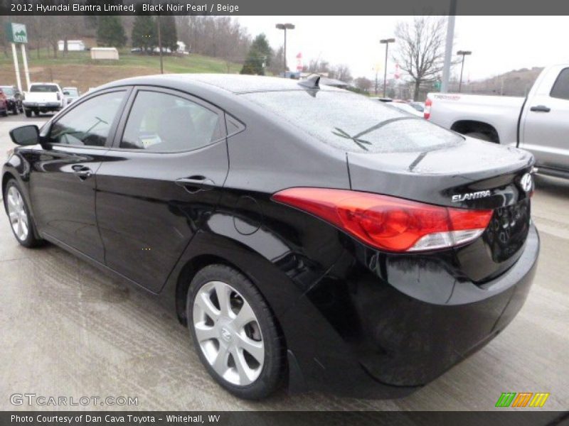 Black Noir Pearl / Beige 2012 Hyundai Elantra Limited