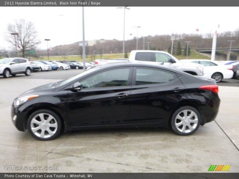 Black Noir Pearl / Beige 2012 Hyundai Elantra Limited