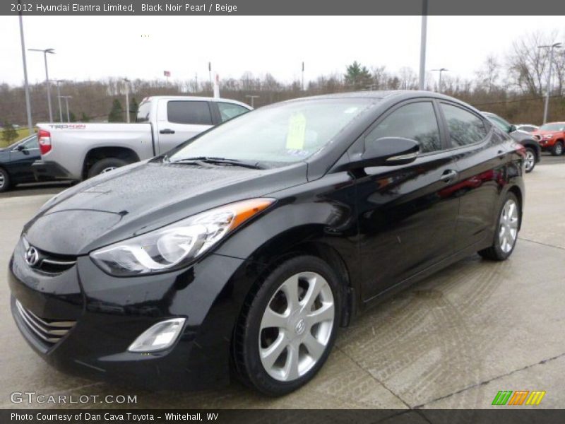 Black Noir Pearl / Beige 2012 Hyundai Elantra Limited