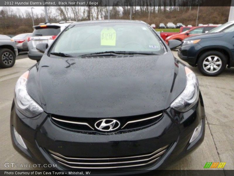 Black Noir Pearl / Beige 2012 Hyundai Elantra Limited