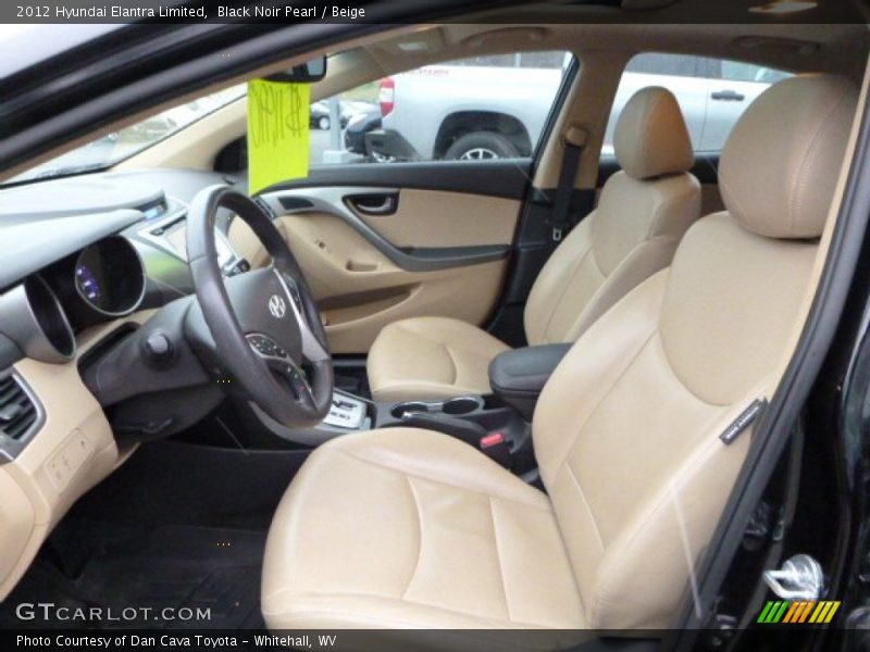 Black Noir Pearl / Beige 2012 Hyundai Elantra Limited