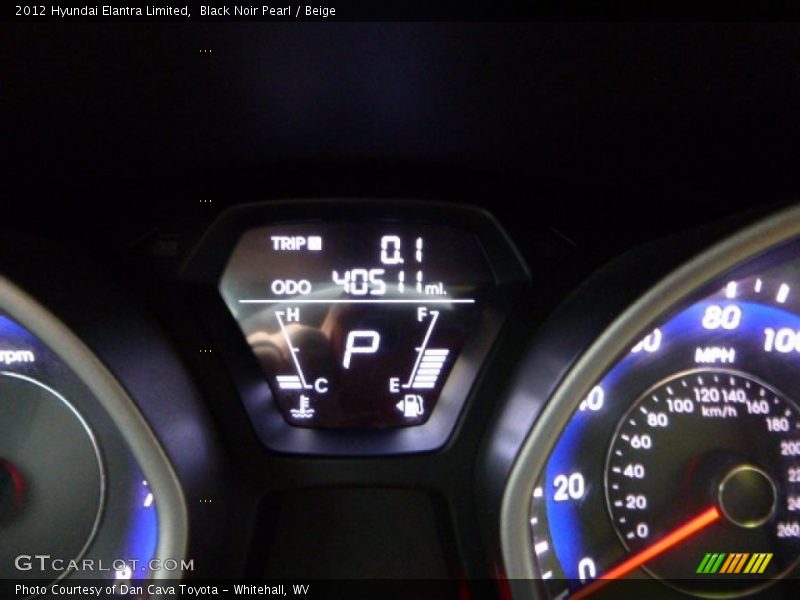 Black Noir Pearl / Beige 2012 Hyundai Elantra Limited