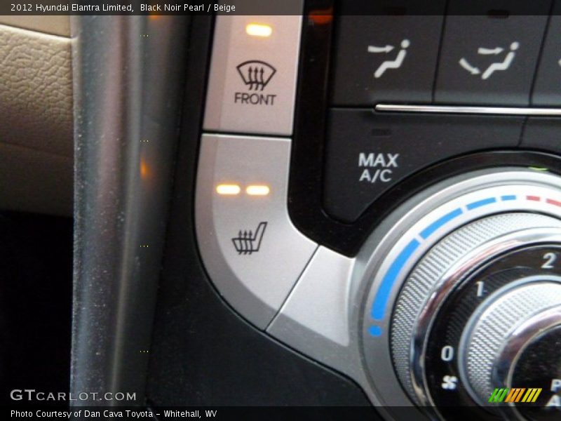 Black Noir Pearl / Beige 2012 Hyundai Elantra Limited