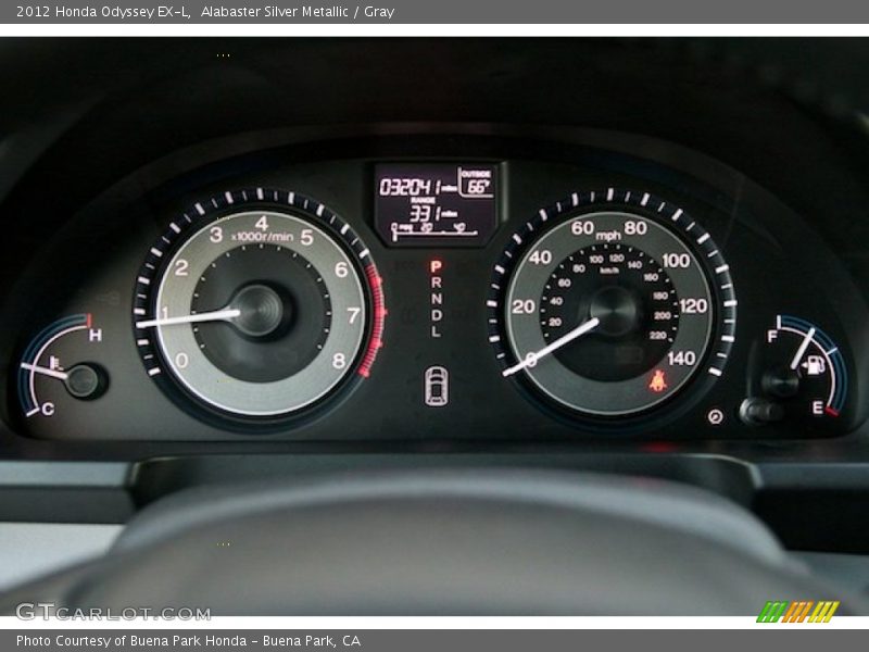 Alabaster Silver Metallic / Gray 2012 Honda Odyssey EX-L