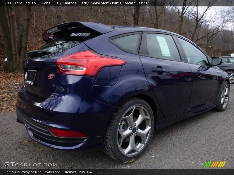 Kona Blue / Charcoal Black/Smoke Storm Partial Recaro Leather 2016 Ford Focus ST