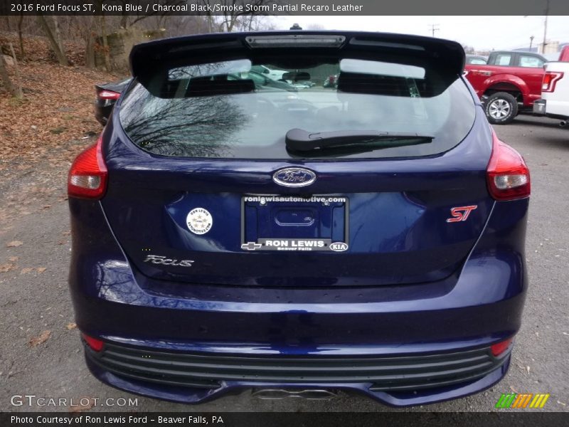 Kona Blue / Charcoal Black/Smoke Storm Partial Recaro Leather 2016 Ford Focus ST